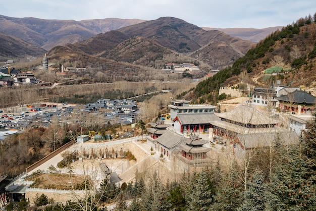 Scenario del Monte Wutai nello Shanxi, Cina