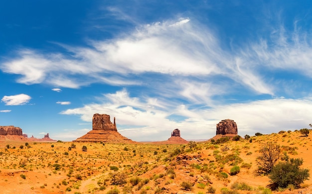 Scenario paesaggio di arenarie a Monument Valley