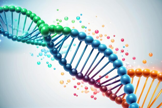 Scenario scientifico astratto con un DNA medico