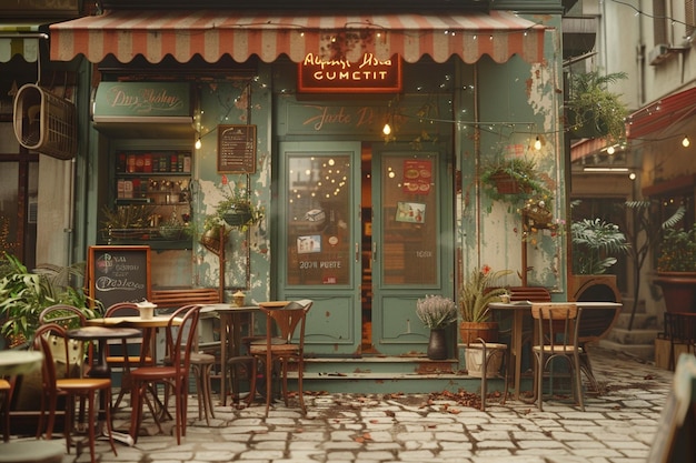 Scene affascinanti di caffè affollate di vita