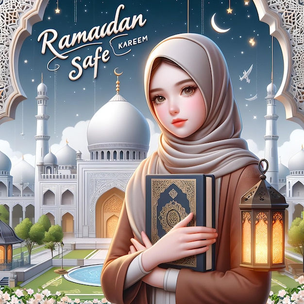 Scene d'arte islamica per il Ramadan