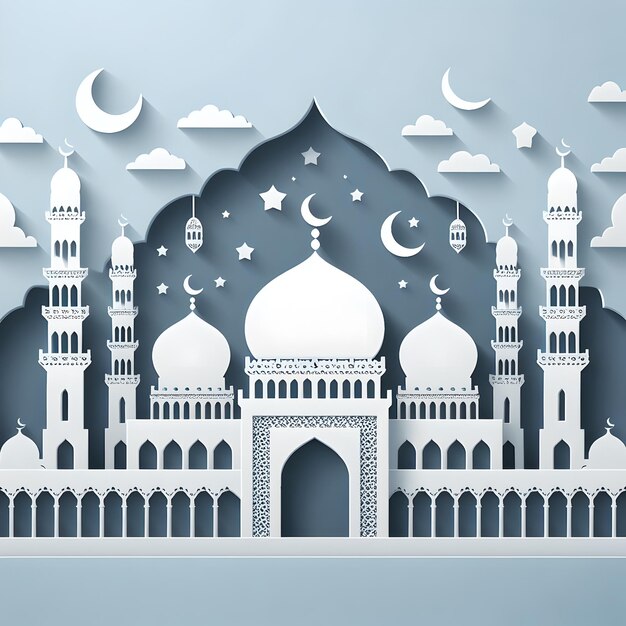 Scene d'arte islamica per il Ramadan