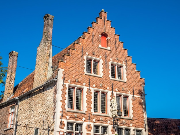 Scene della città di Brugge in Belgio edifici residenziali scene attraenti e belle