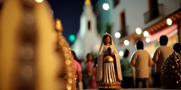 Scene gioiose nelle strade che celebrano la Semana Santa messicana