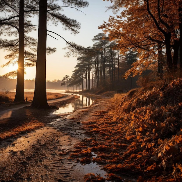 Scene meteorologiche di maglione Fotografia di paesaggio autunnale