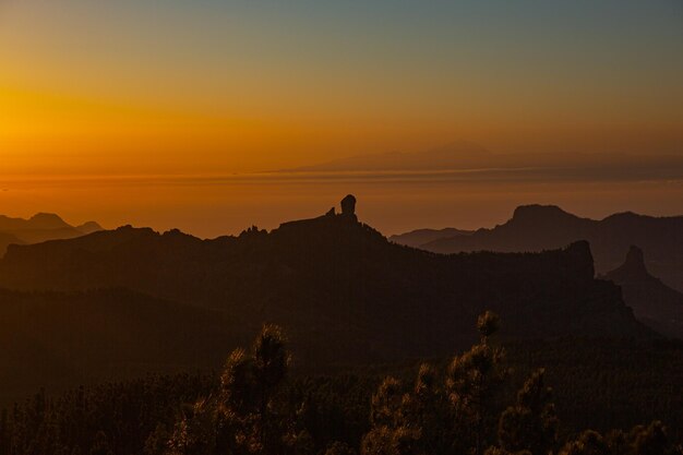 Scenic paesaggi di montagna parco naturale Roque Nublo Gran Canaria Spagna