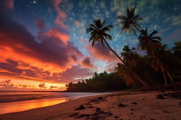 Scenic Twilight Beachscape