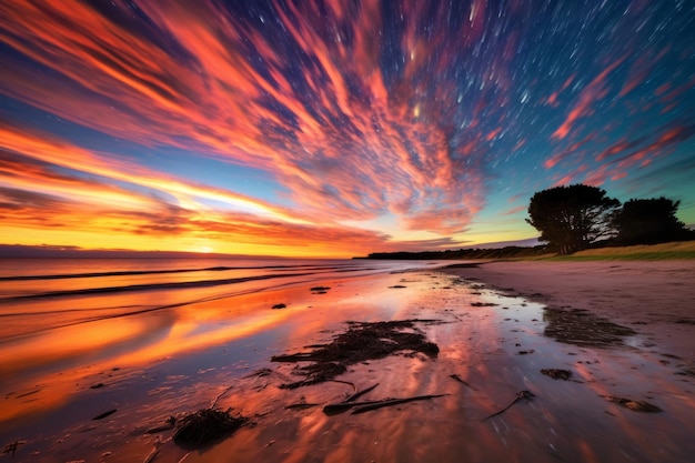 Scenic Twilight Beachscape