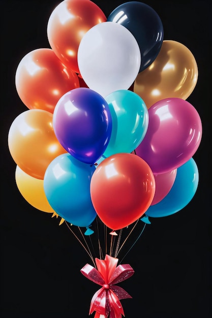 Scheda di compleanno con sfondo di palloncini per il testo