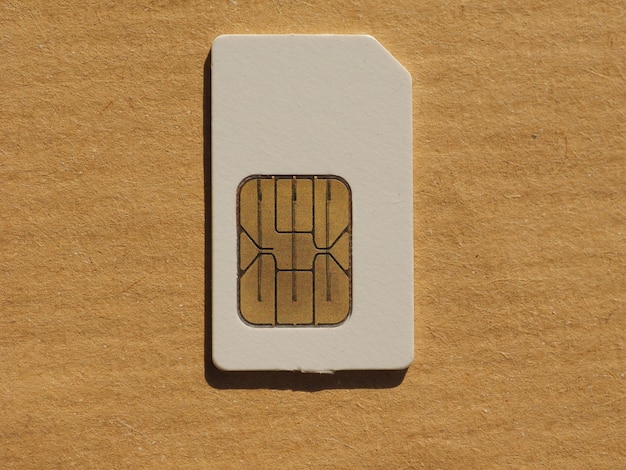 Scheda SIM utilizzata nei telefoni