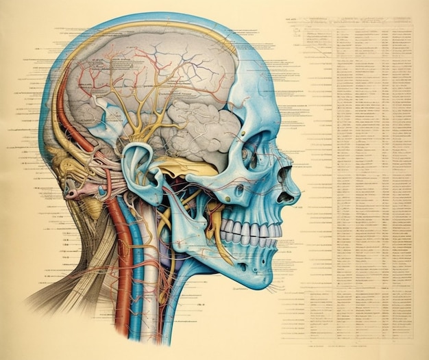 Schede anatomiche dettagliate in illustrazione medica