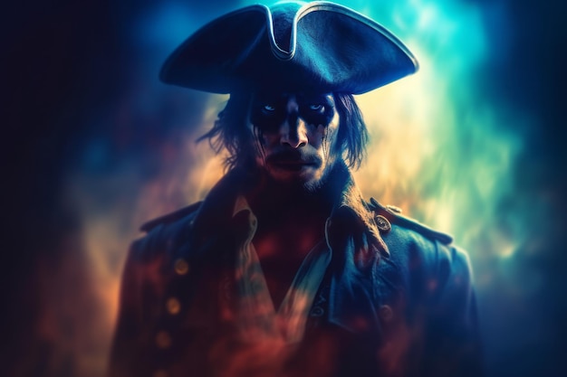 Scheletro pirata morto Paura spaventosa Genera Ai