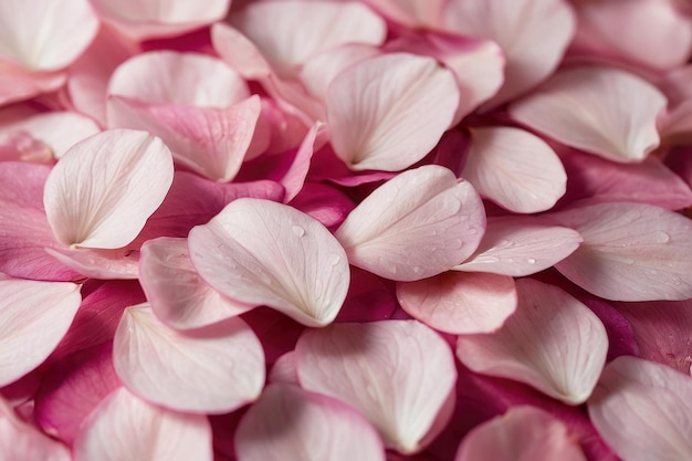 Schema di bandiera sfondo carino in colori rosa pastello morbido sparsi delicati petali di fiori primavera