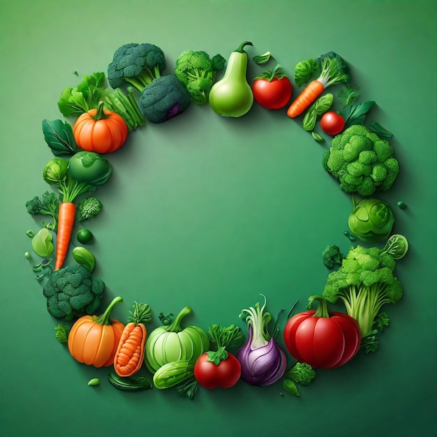 Schema di sfondo con icone di verdure per il negozio di verdure del mart