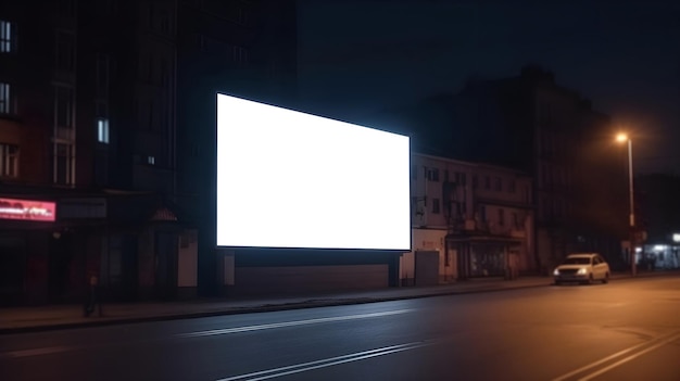 Schermata LED bianca mockup Schermata pubblicitaria per eventi all'aperto vuota per banner di marketing