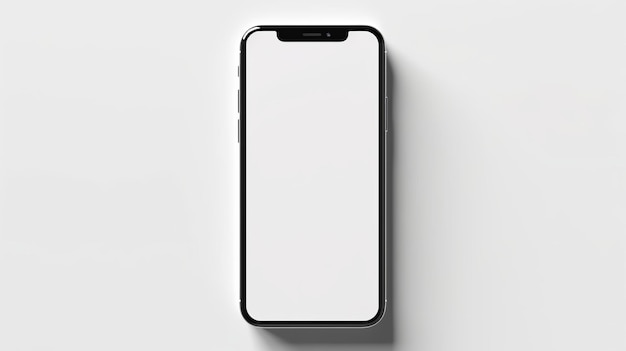 Schermata mockup bianca del telefono cellulare Mockup di smartphone