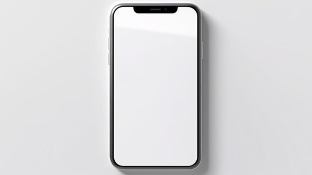 Schermata mockup bianca del telefono cellulare Mockup di smartphone