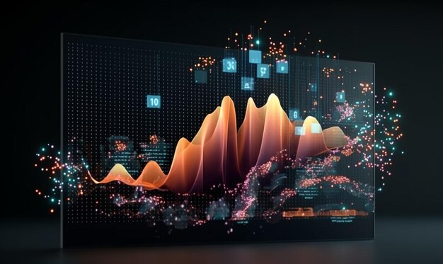 Schermo con un grafico ai generativo