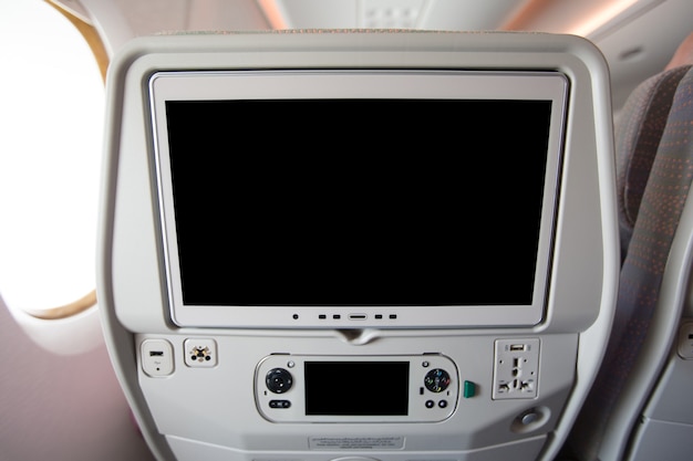 Schermo LCD dello schienale della sedia dell'aeroplano