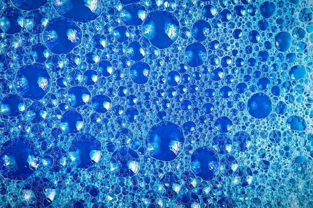 Schiuma di sapone blu come texture