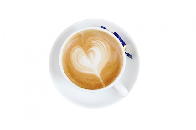 Schiuma per cappuccino a forma di cuore