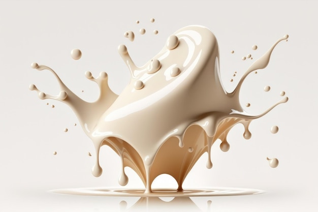 Schizzi di latte in alta qualità isolati su sfondo bianco