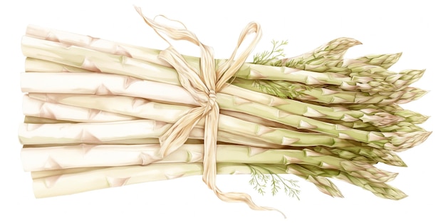 Schizzo di asparagi disegnato a mano