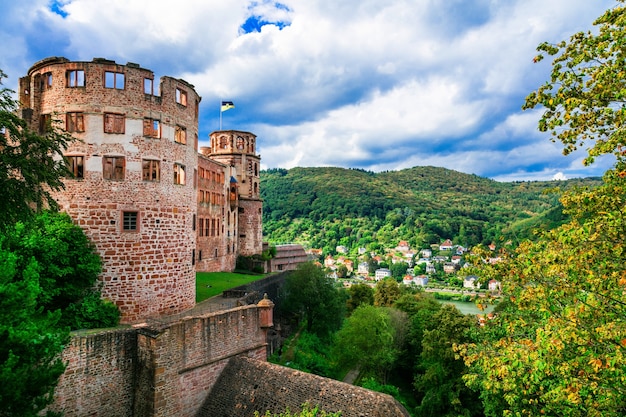 Schloss Heidelberg, castello medievale in Germania, popolare attrazione turistica