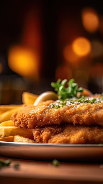 Schnitzel piatto di maiale alla viennese