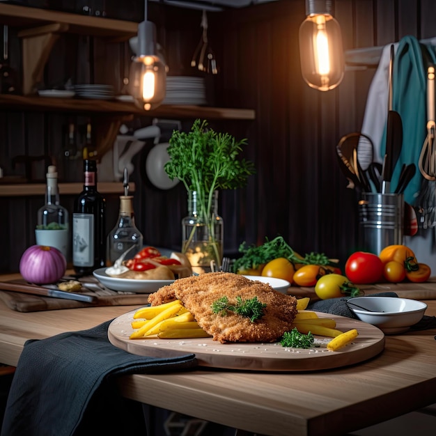 Schnitzel piatto di maiale alla viennese