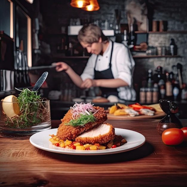 Schnitzel piatto di maiale alla viennese