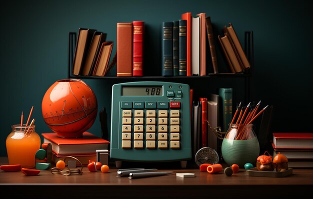 school_supplies_with_an_alarm_clock_clock_and_calcul