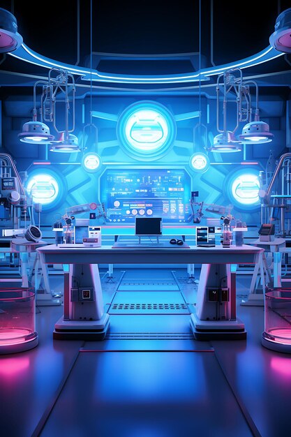 Sci Fi Laboratory High Tech Laboratory Backdrop Scientific E Creative Design Live Stream Background