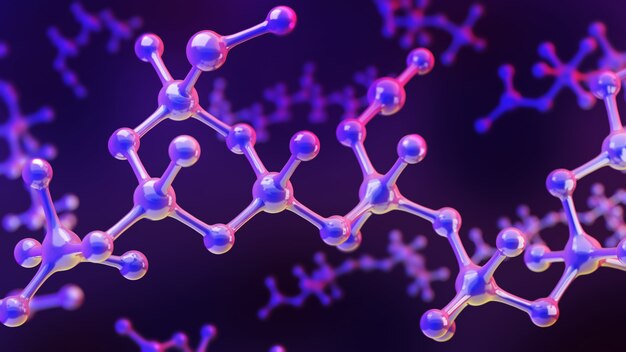 Scienza o background medico con molecole Nano tecnologia e ricerca