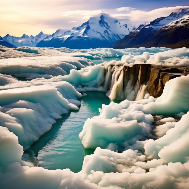 Scioglimento dei ghiacciai dell'Antartide Cambiamento climatico Riscaldamento globale dell'ambiente