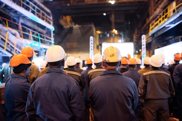 Sciopero dei lavoratori nell'industria pesante.