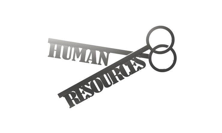 Photo scissor human resource hr person people business concept employee businessman businesswoman work job