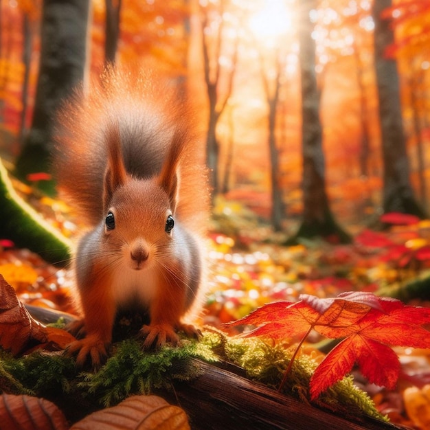 Scoiattolo che esplora la foresta per trovare noci belle immagini di sfondo di scoiattolo carte da parati di scoiattolo carino