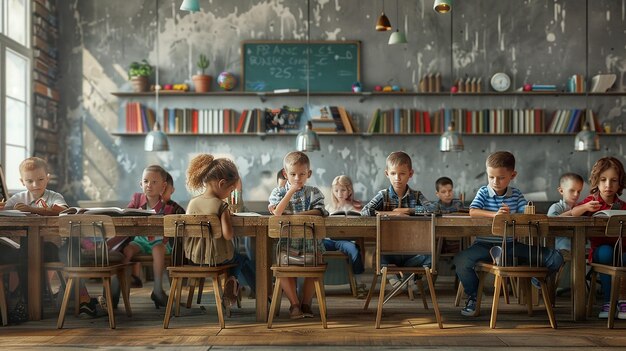 Scolari in classe durante la lezione