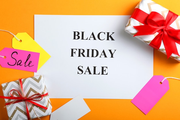 Sconti del concetto del black friday e primo piano delle vendite