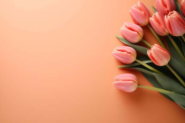 sconti di primavera sfondo tulipani spazio per il testo