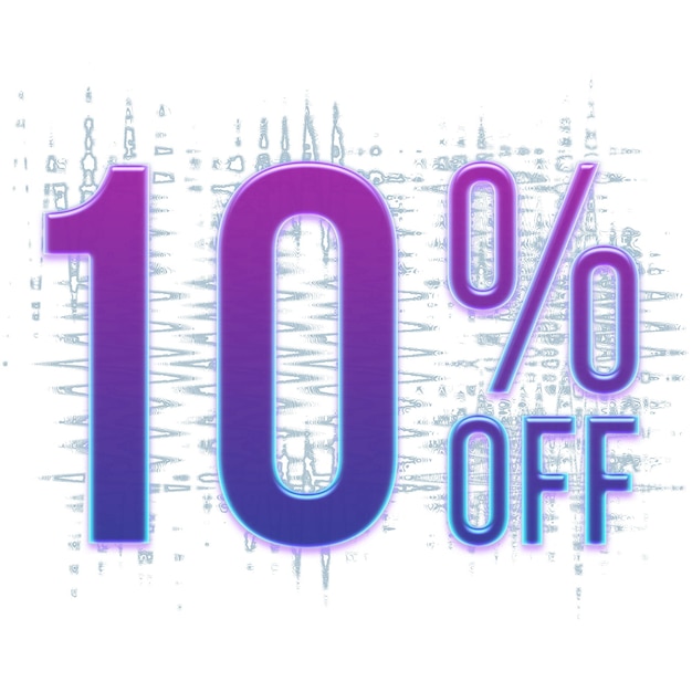 Sconto del 10% sulle offerte Tag con design in stile viola brillante