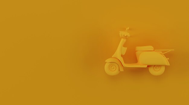 scooter con copia spazio. concetto di consegna.