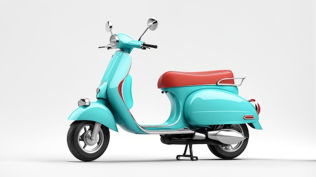 Scooter su sfondo bianco isolato