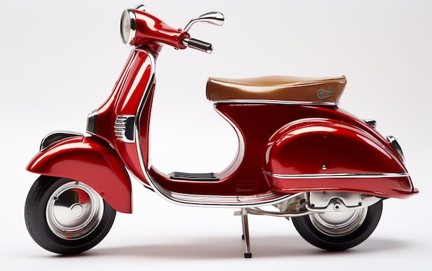 Scooter Vespa classico italiano in ciliegio