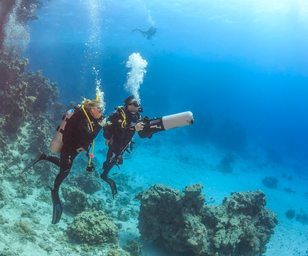 Scoperta della bellezza del mondo sottomarino Mar Rosso