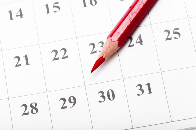 Scopri le date in un concetto di calendario aziendale