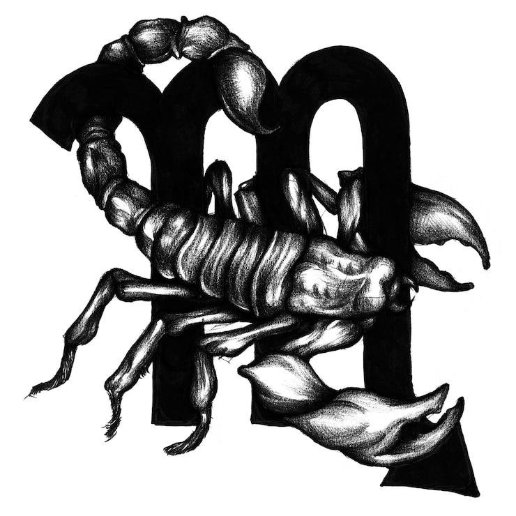 Foto scorpio png adesivo del segno zodiacale simbolo dell'oroscopo nero