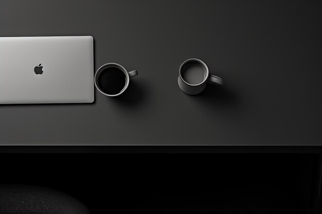 Scrivania aziendale minimalista ad alto angolo