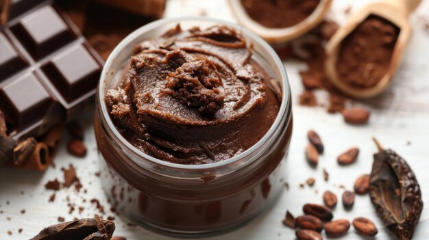 Scrub ricco di antiossidanti di cacao